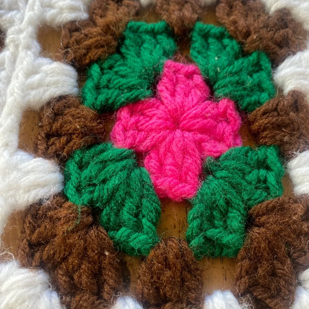 Vintage Table Runner Hand-stitched Crochet Shabby Chic Boho
